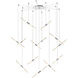 Ballet LED 27.25 inch Bright Satin Aluminum Chandelier Ceiling Light