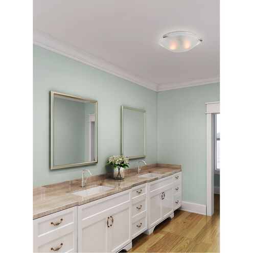 Oasis 2 Light 12 inch Brushed Nickel Semi-Flush Mount Ceiling Light