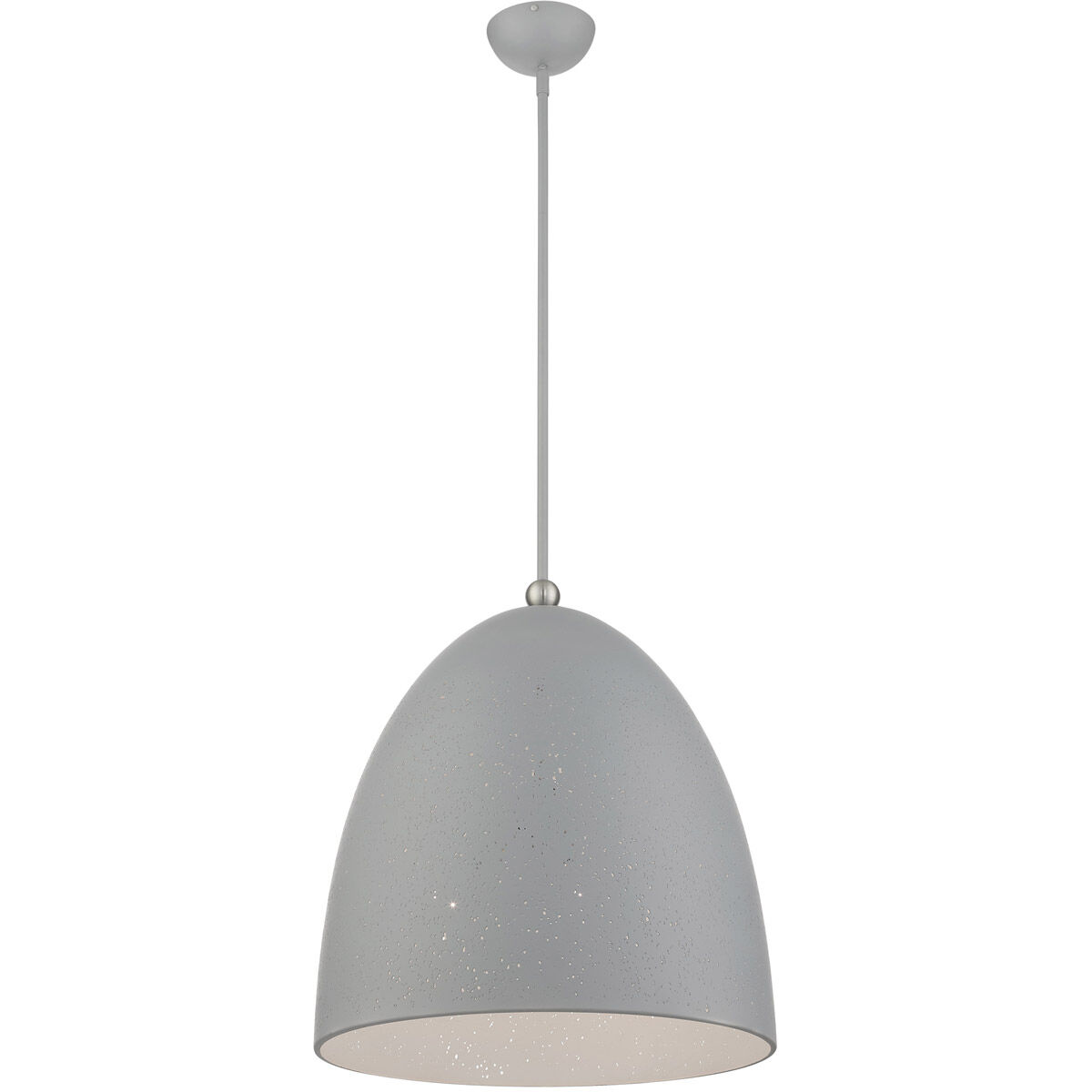 Arlington 3 Light 19 inch Nordic Gray with Brushed Nickel Accents Pendant Ceiling Light