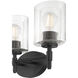 Solventa 3 Light 23.5 inch Matte Black Bathroom Vanity Light Wall Light
