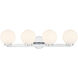 Ardeva 4 Light 30.25 inch Chrome Bathroom Vanity Light Wall Light