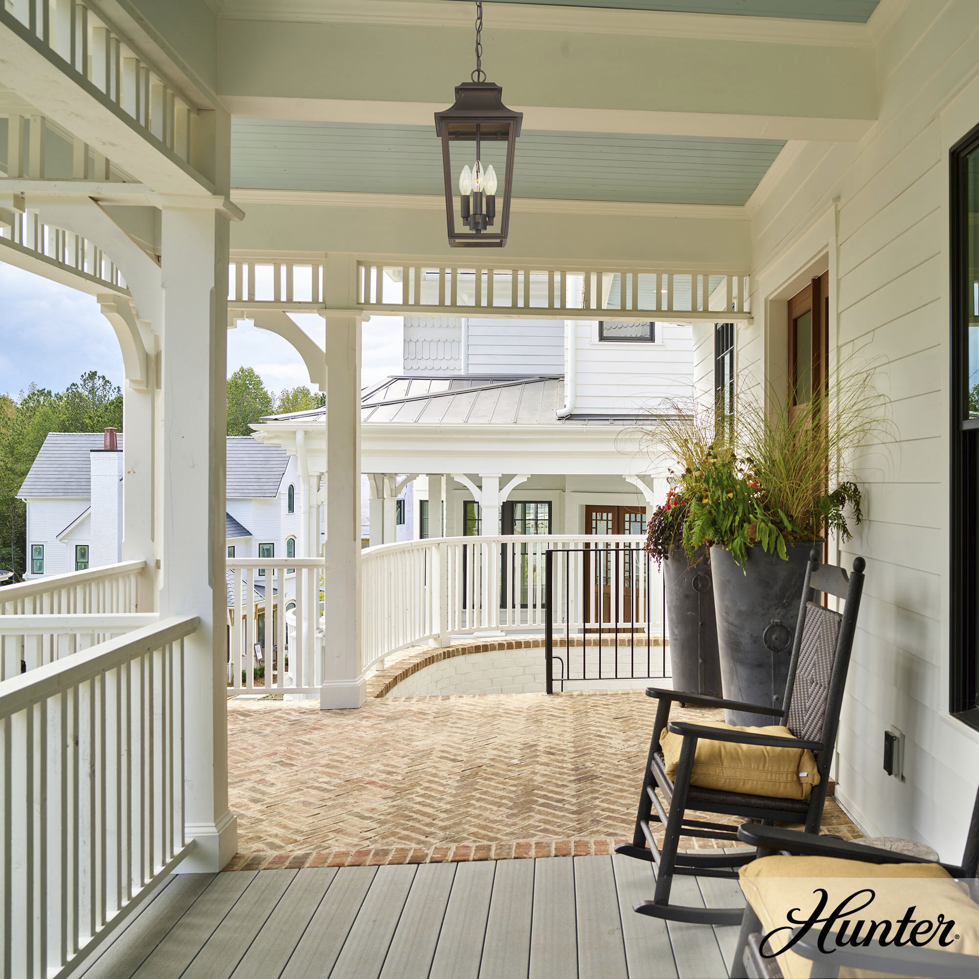 Spring Cove 3 Light 8 inch Matte Bronze Outdoor Pendant, Large