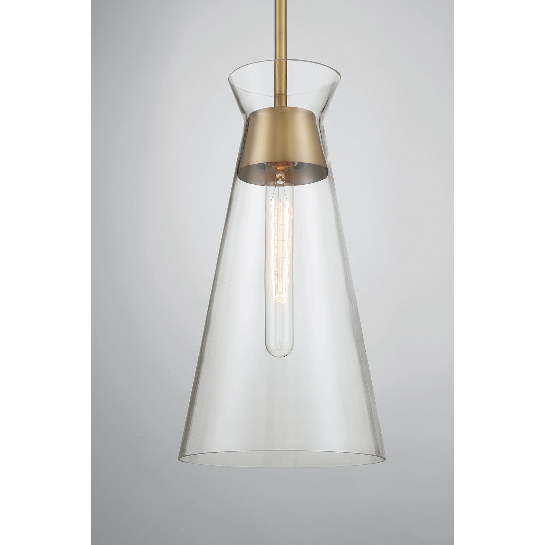 Lakewood 1 Light 8 inch Warm Brass Pendant Ceiling Light, Essentials