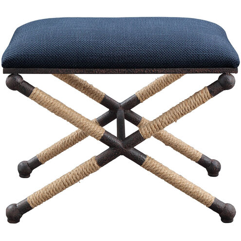 Firth Navy Blue with Rope and Rustic Iron Bench