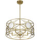 Balfour 5 Light 24 inch Warm Brass Convertible Semi-Flush or Pendant Ceiling Light