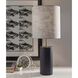 Dean 31 inch 100.00 watt Black Poplar Wood with Antique Brass Accent Table Lamp Portable Light