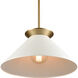 Cavendish 1 Light 20 inch Brushed Gold Pendant Ceiling Light