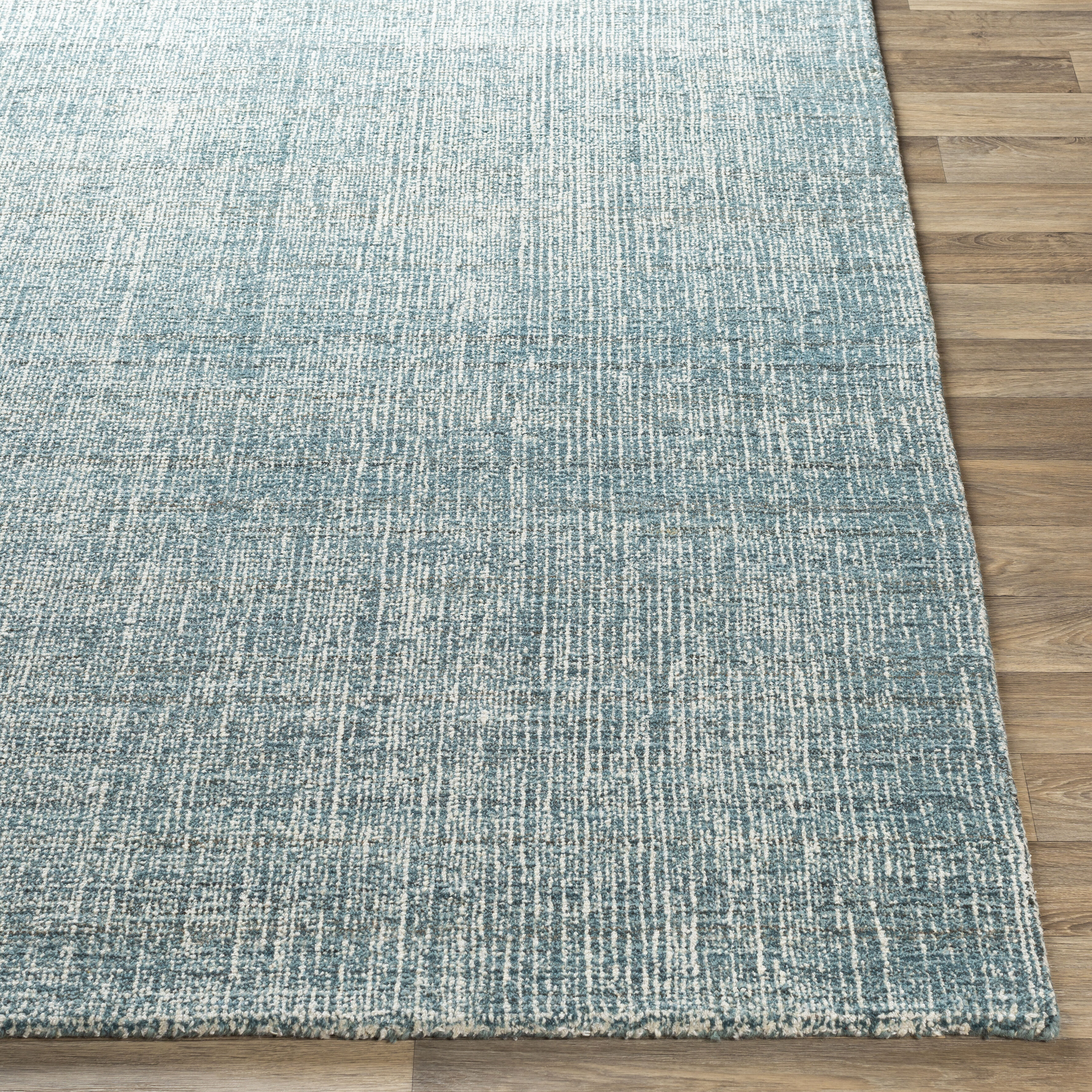 Messina 120 X 96 inch Aqua/White/Olive/Charcoal Handmade Rug in 8 x 10, Rectangle