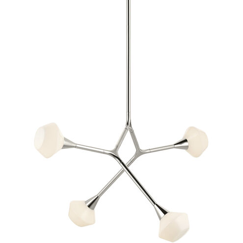 Cassius 4 Light 5.25 inch Polished Nickel Chandelier Ceiling Light, Convertible