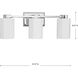 Estrada 3 Light 22.37 inch Polished Chrome Bathroom Vanity Light Wall Light