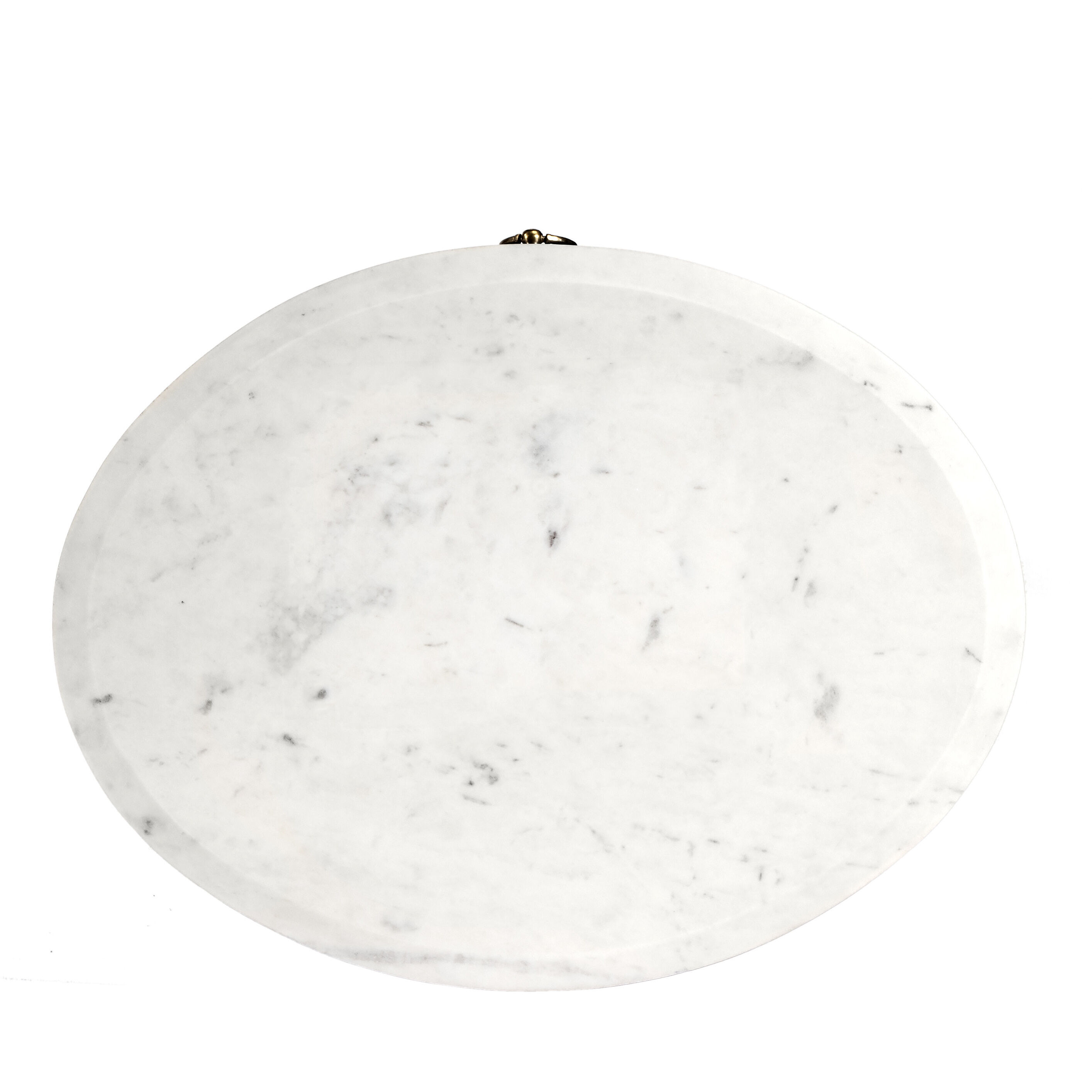 Ellen Marble Nightstand in Medium Brown