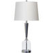 Cameron 32 inch 60 watt Clear and Silver Table Lamp Portable Light