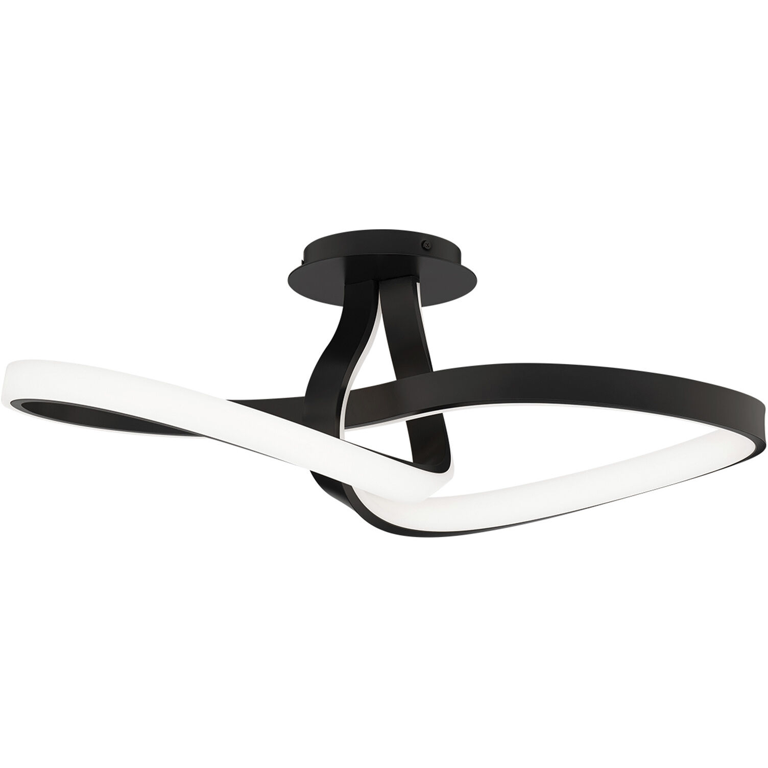 Mobius LED 9.88 inch Black Semi-Flush Mount Ceiling Light, dweLED