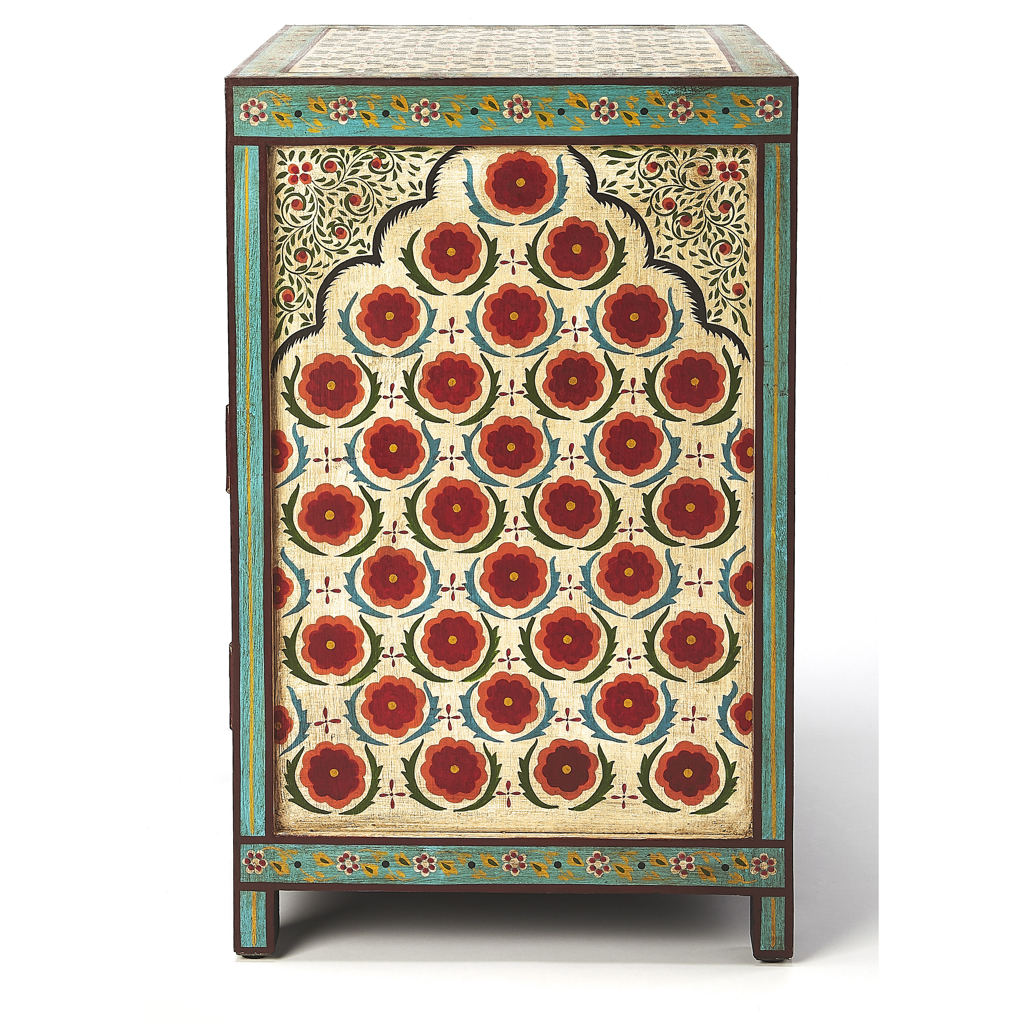 Perna Hand Painted Artifacts Chest/Cabinet