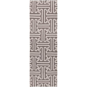 Archive 96 X 30 inch Brown and Neutral Runner, Wool