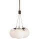 Trinity 3 Light 19 inch Heritage Brass Chandelier Ceiling Light