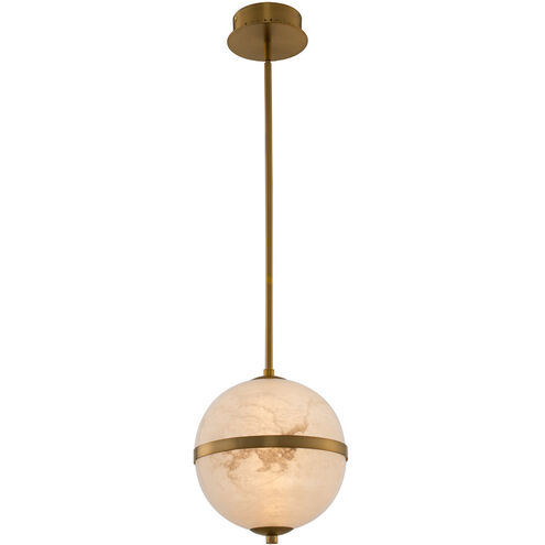 Canterbury LED 10 inch Winter Brass Mini Pendant Ceiling Light