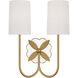 kate spade new york Spencer 2 Light 10.75 inch Burnished Brass Double Sconce Wall Light