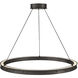 Althea LED 38 inch Satin Black Chandelier Ceiling Light