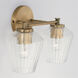 Beau 2 Light 15 inch Aged Brass Vanity Light Wall Light