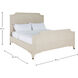 Alexandra Cerused White and Stained Gold King Bed