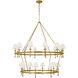 Chapman & Myers Classic LED 57.25 inch Antique-Burnished Brass Two-Tier Ring Chandelier Ceiling Light