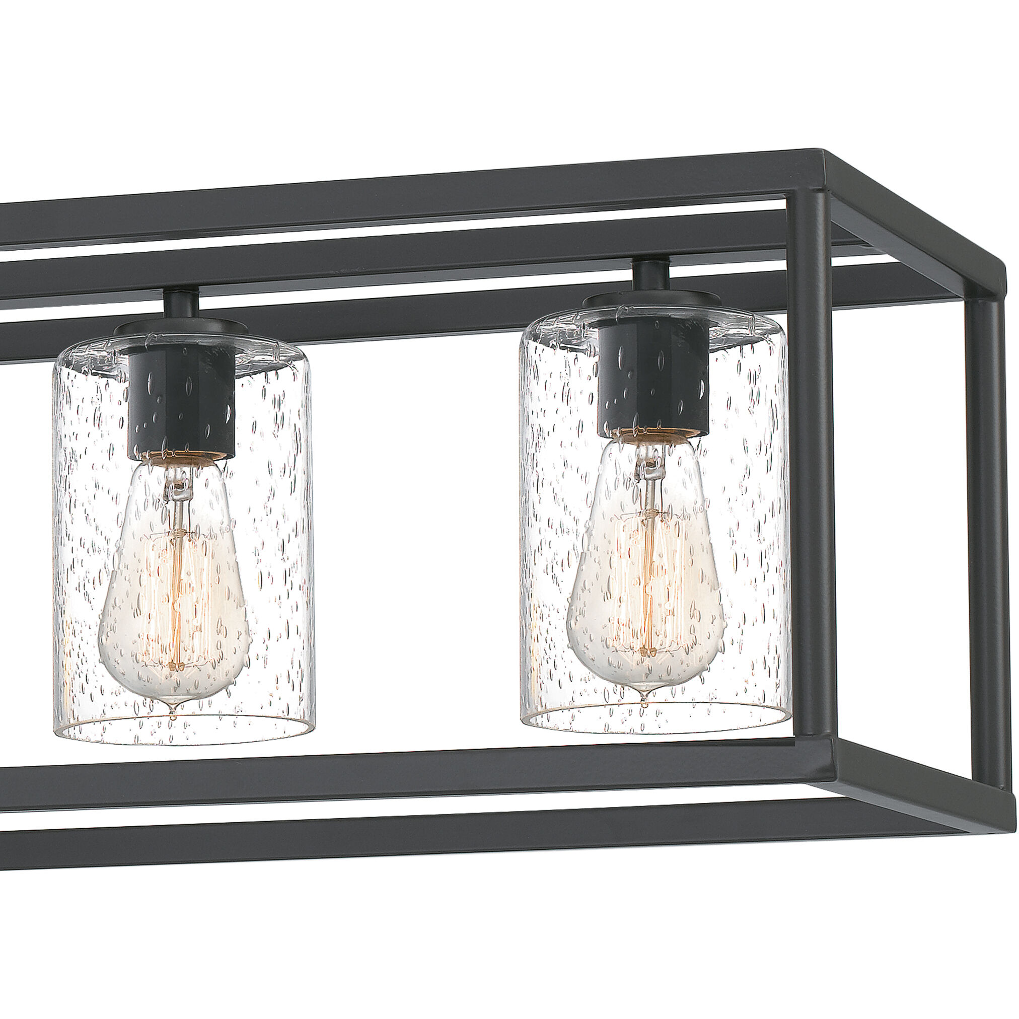 New Harbor 5 Light 38 inch Old Bronze Linear Chandelier Ceiling Light, Medium