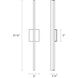 Stiletto LED 5 inch Satin Black Bath Light Wall Light
