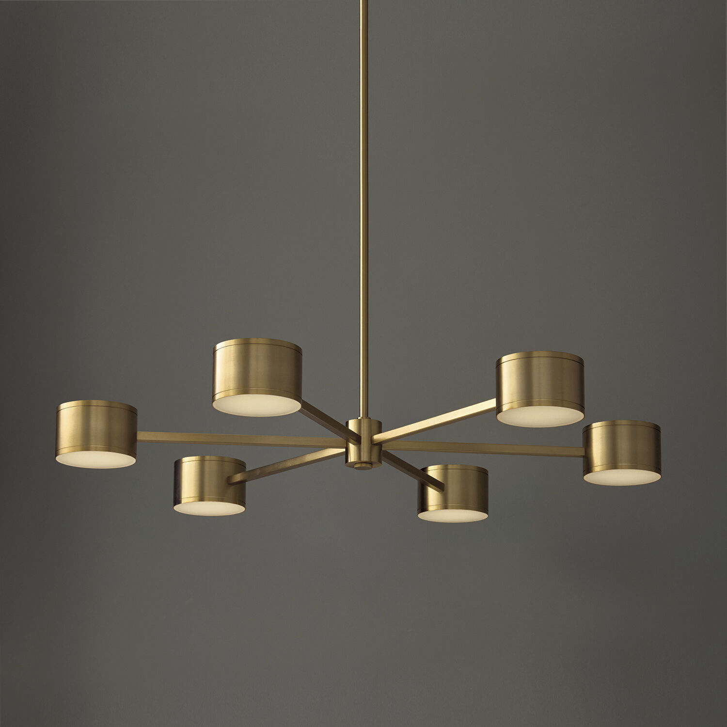 Henley LED 42.25 inch Aged Brass Chandelier Ceiling Light