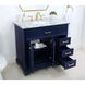 Americana 36 X 21.5 X 35 inch Blue Vanity Sink Set