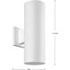 Cylinder Outdoor Wall Mount Up/Down Cylinder in White