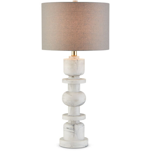 Sasha 27.75 inch 150 watt White/Gray Table Lamp Portable Light
