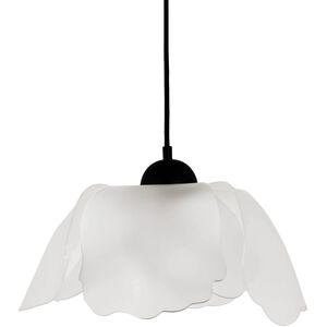 Passion 1 Light 16.75 inch Matte Black with White Pendant Ceiling Light