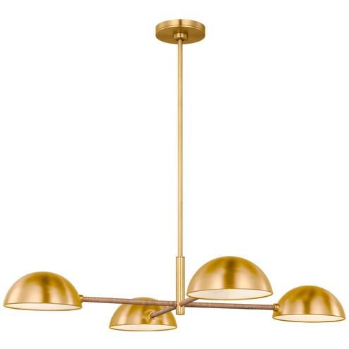 Christiane Lemieux Balleroy 4 Light 36.63 inch Burnished Brass Chandelier Ceiling Light