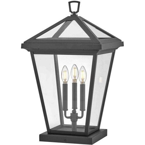 Alford Place 3 Light 25.75 inch Museum Black Outdoor Pier Mount, Estate Series
