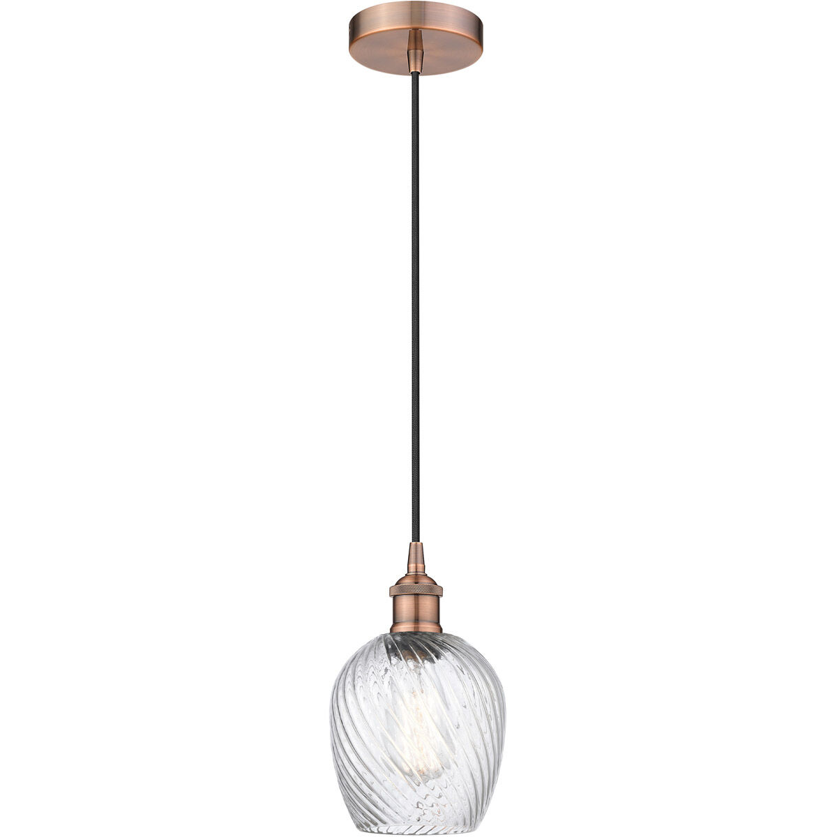 Edison Salina 1 Light 5 inch Antique Copper Mini Pendant Ceiling Light