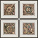 Global Multi and Red and Gray and Brown Framed Art