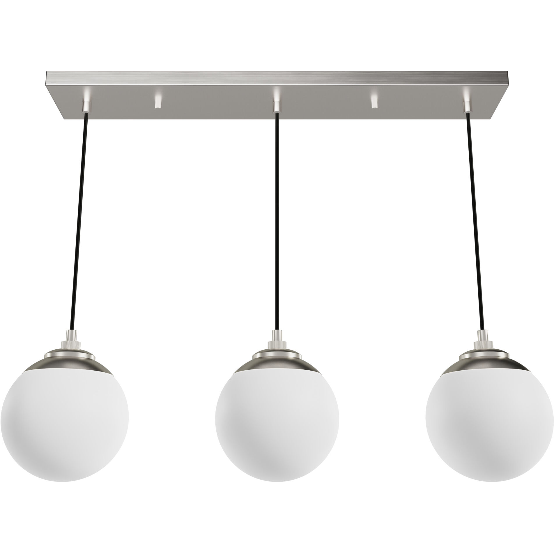Hepburn 3 Light 7.25 inch Brushed Nickel Linear Cluster Pendant Ceiling Light Medium