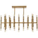 Canada 42 Light 14 inch Gold Chandelier Ceiling Light, Bamboo Pipe 