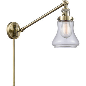 Bellmont 35 inch 3.50 watt Antique Brass Swing Arm Wall Light, Franklin Restoration