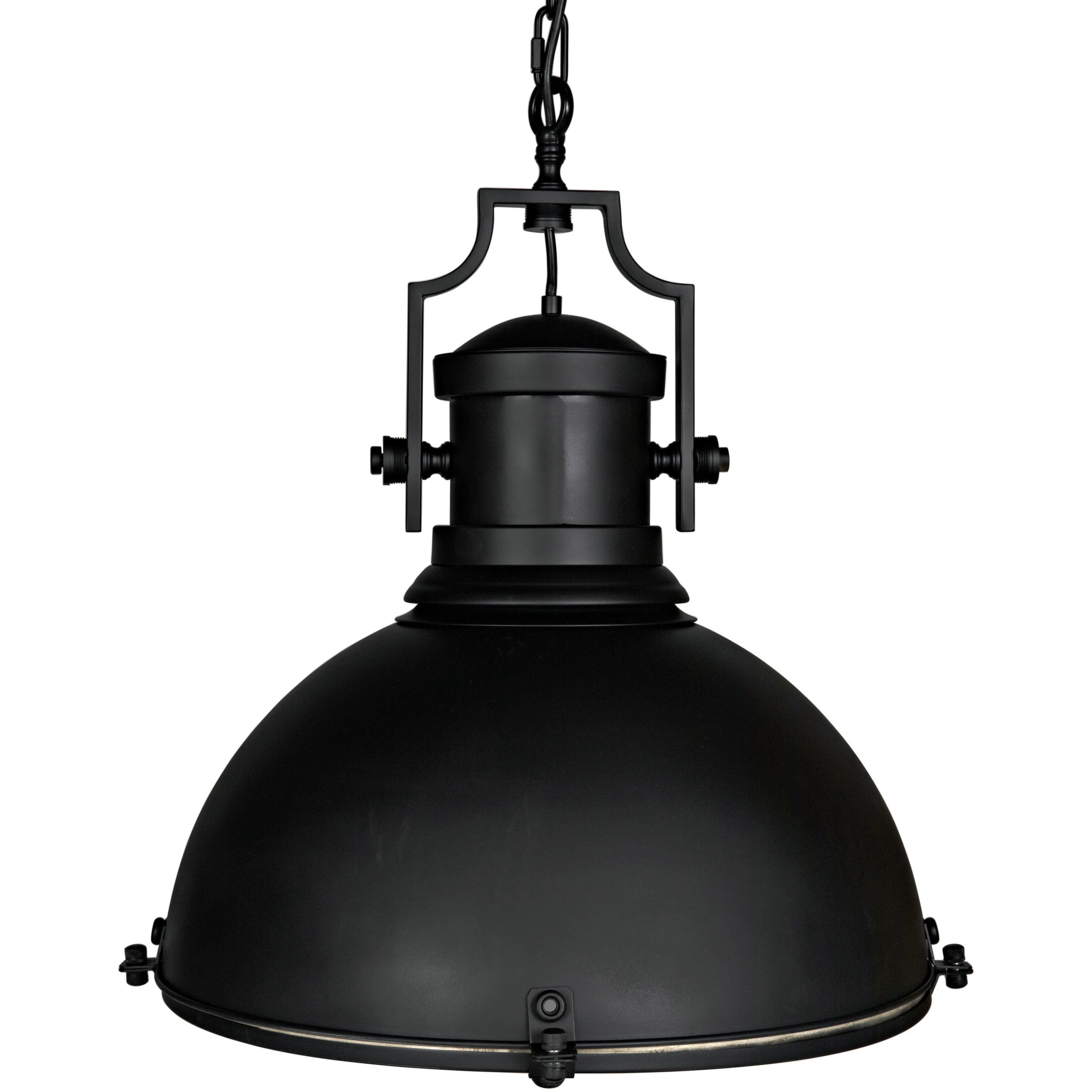 Marine 1 Light 21 inch Matte Black Pendant Ceiling Light