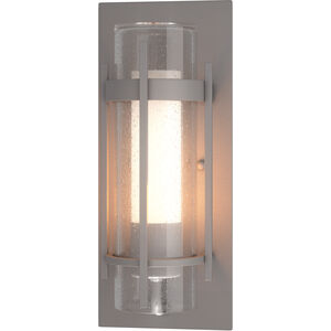 Torch 1 Light 12 inch Coastal Burnished Steel Outdoor Sconce, Small