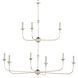 Nottaway 9 Light 44.25 inch Champagne Two-Tier Chandelier Ceiling Light