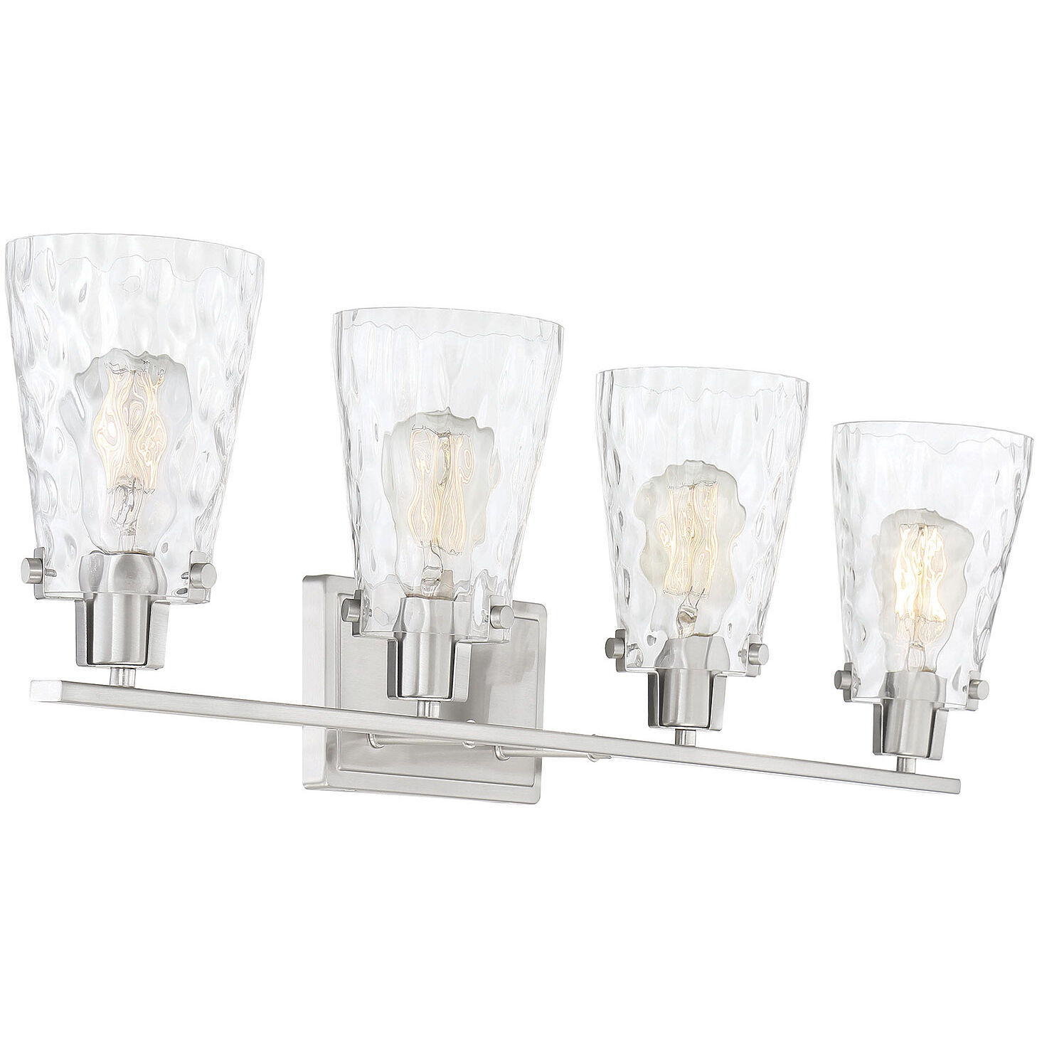 Vaughan 4 Light 32.5 inch Satin Nickel Bathroom Vanity Light Wall Light