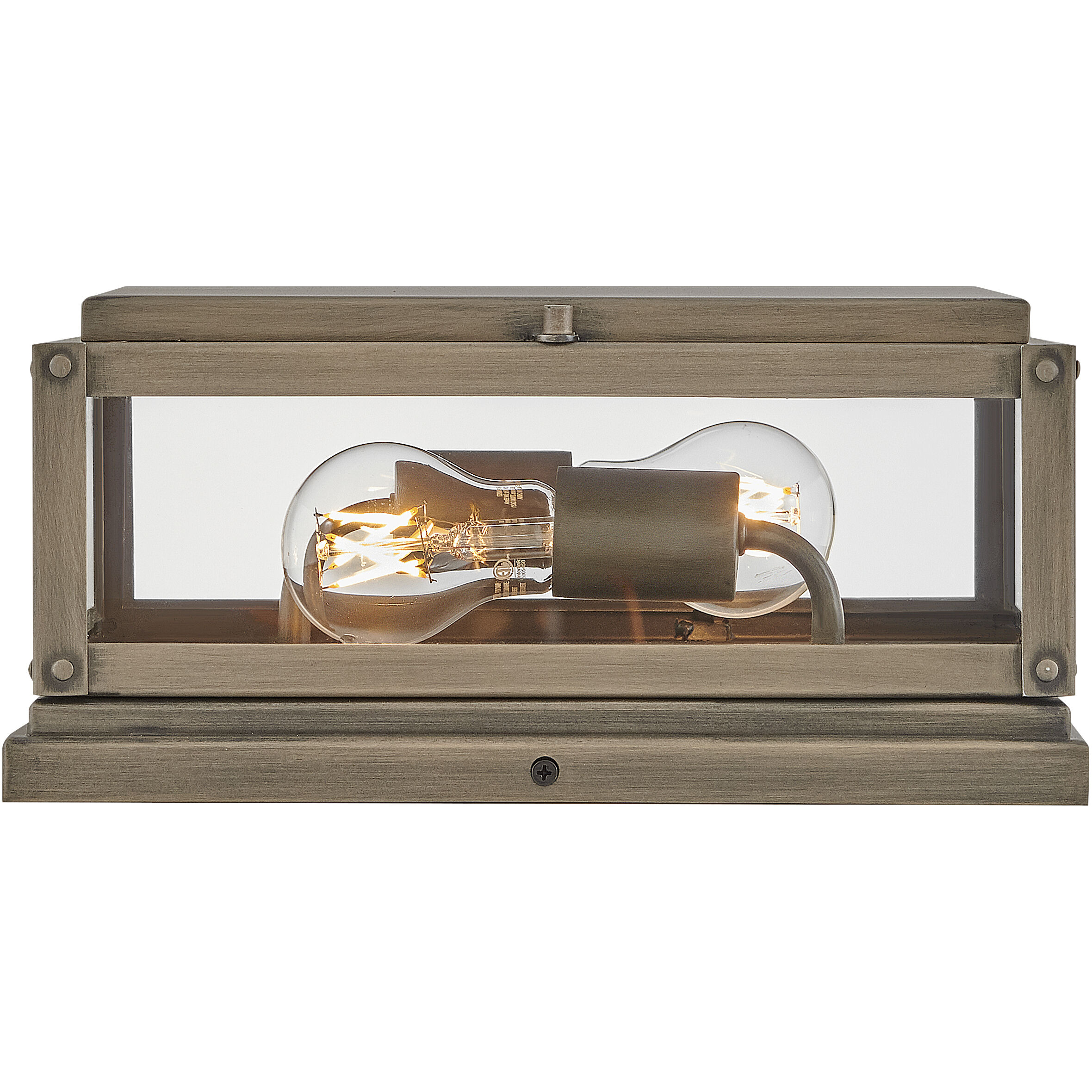 Estate Series Max 2 Light 12 inch Burnished Bronze Outdoor Pier Mount