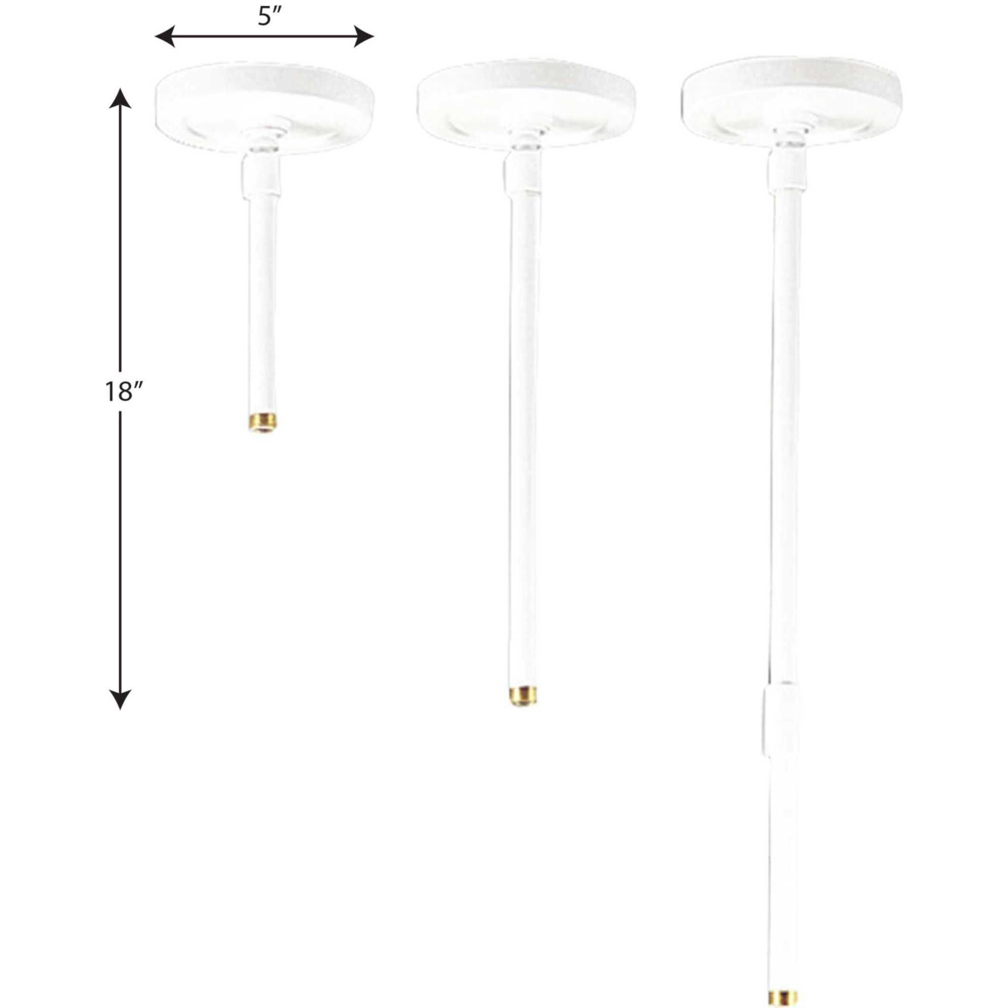 Aluminum Cylinder White Outdoor Pendant Mounting Kit