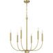 Traci 6 Light 26.38 inch Satin Brass Chandelier Ceiling Light