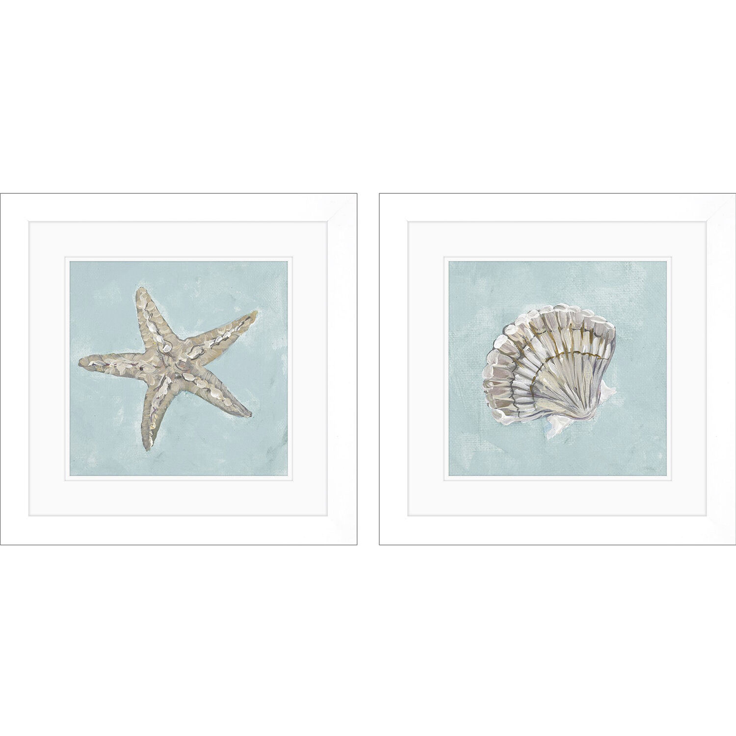 Seashell Green and Blue and Turquoise Framed Art, Propac
