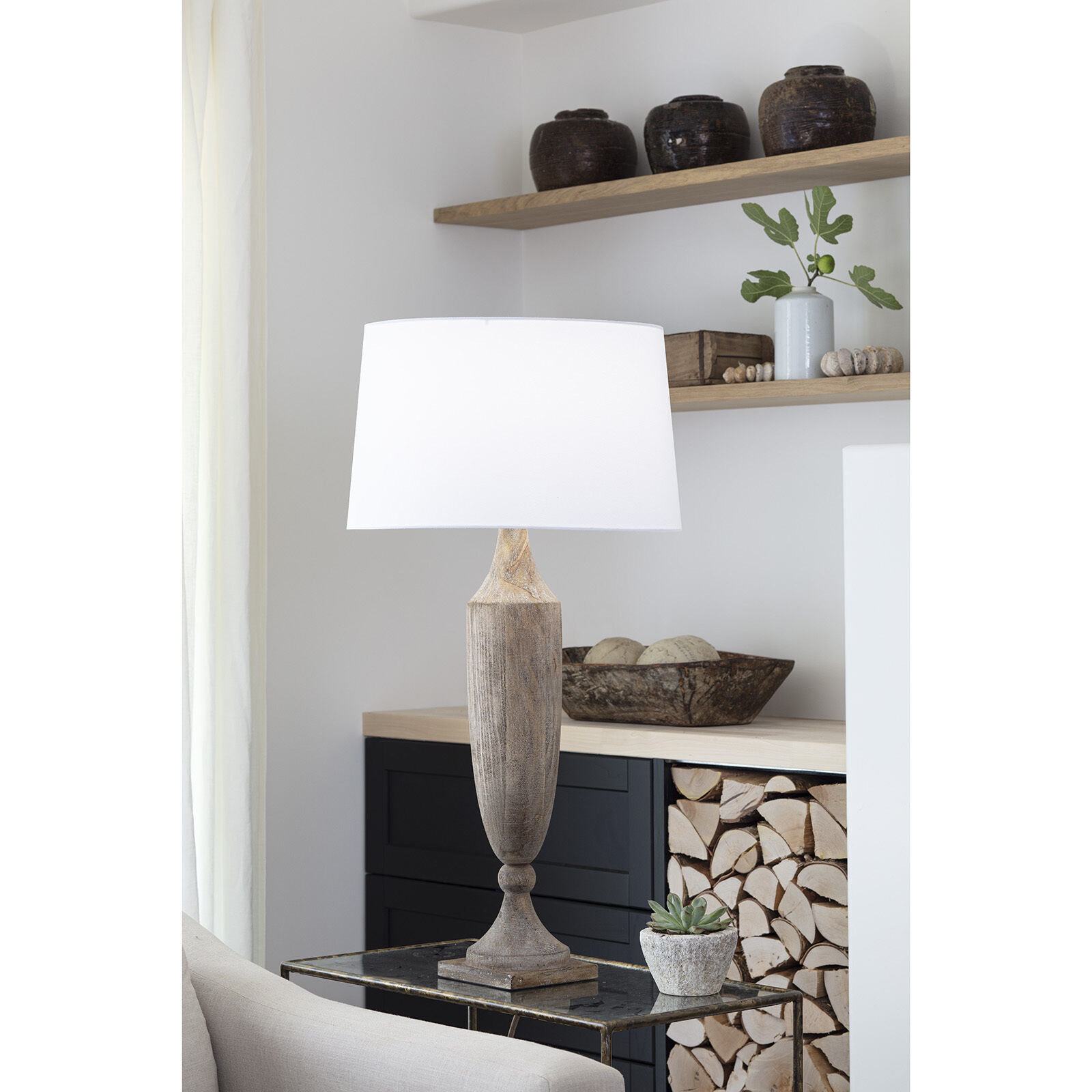 Large natural table lamp deals