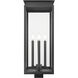 Nova 4 Light 26.75 inch Black Outdoor Post Mount Fixture